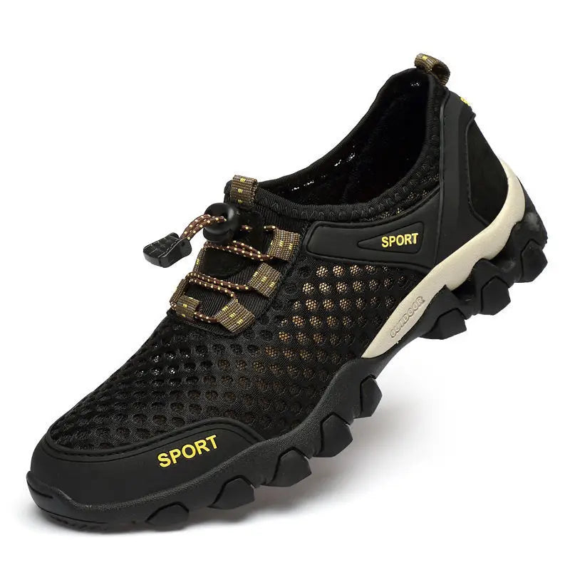 Orthopedic hiking shoes with quick-dry feature