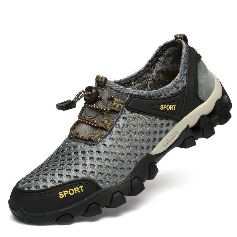 Orthopedic hiking shoes with quick-dry feature