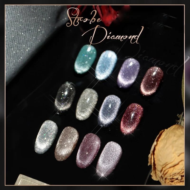 Kit de esmaltes Laser Diamond: Brillo intenso y destello glamuroso 